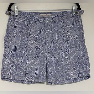 Orlebar Brown Men’s Bulldog OB Classic Blue and White Shorts Size 31